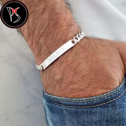 Silver Steel Braclet