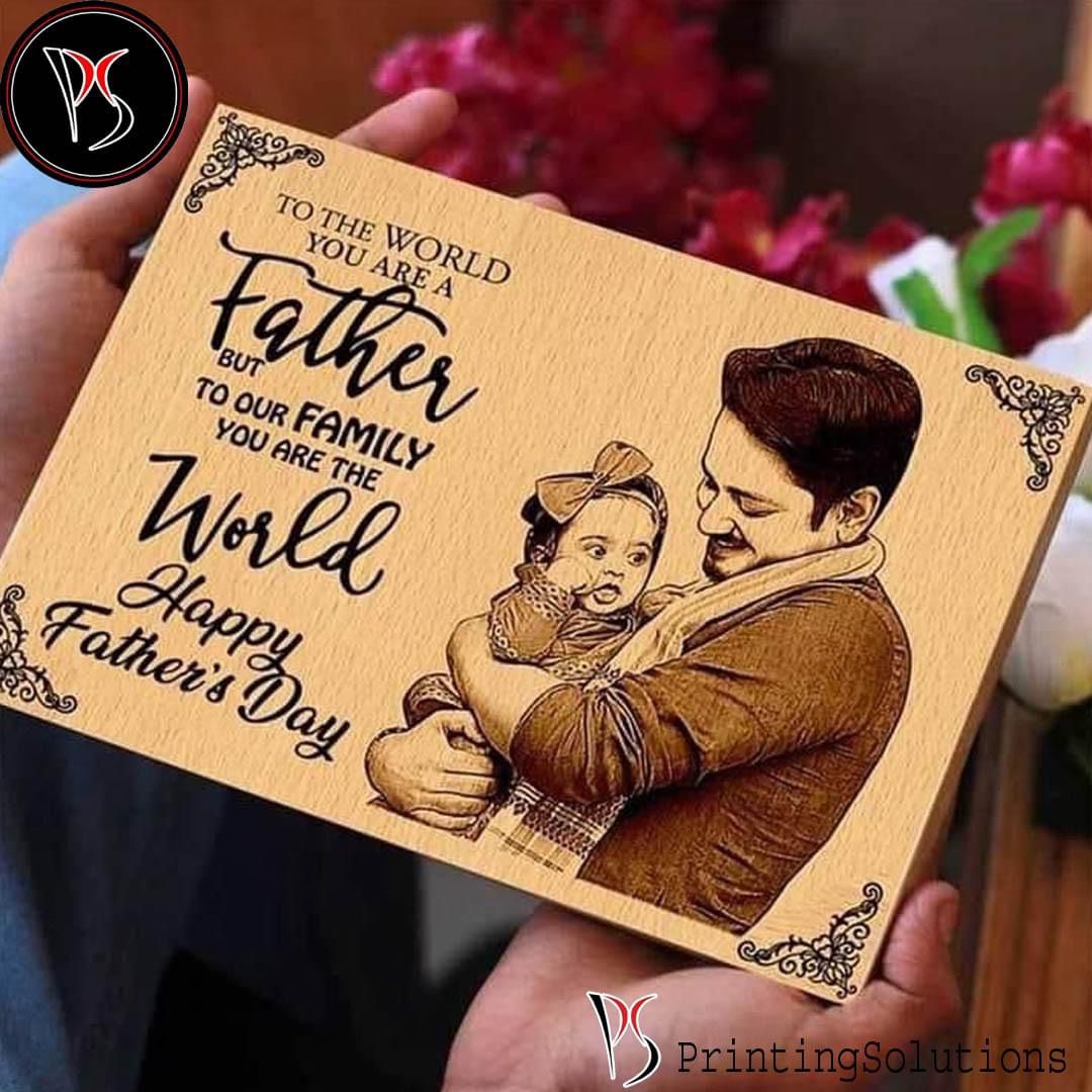 Customize Father's Day Wooden Plaque