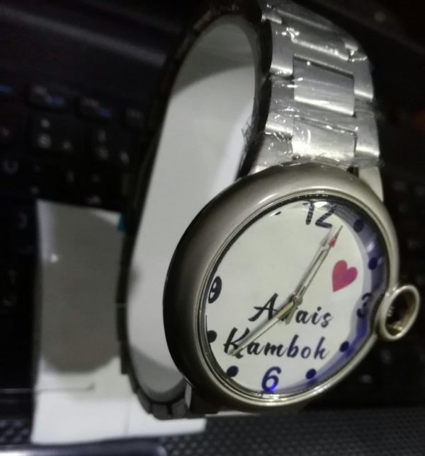 Customized Good Quality Picture – Name Hand Watch With Stand