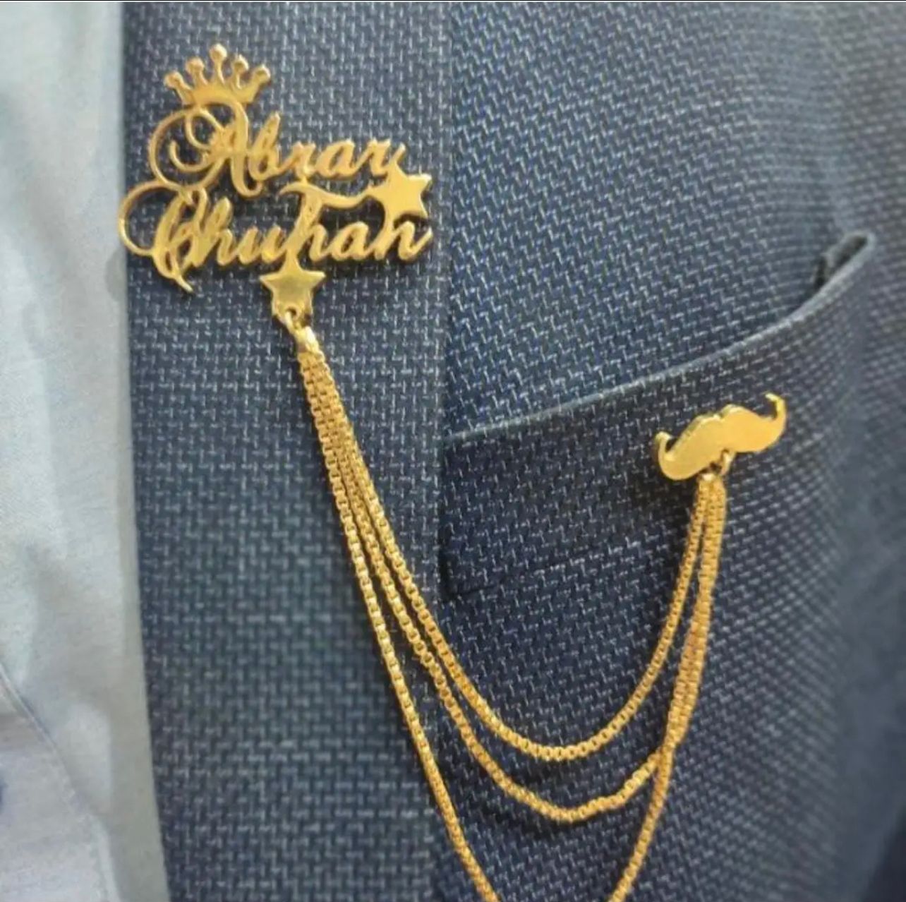 New Customize Name Brooch Name Lapel Pin With Latest Design Fully Customized Latest Design