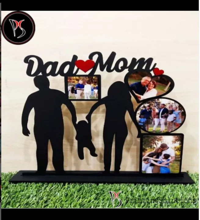 Dad Mom Table top Personalized Frame with 4 favorite photos