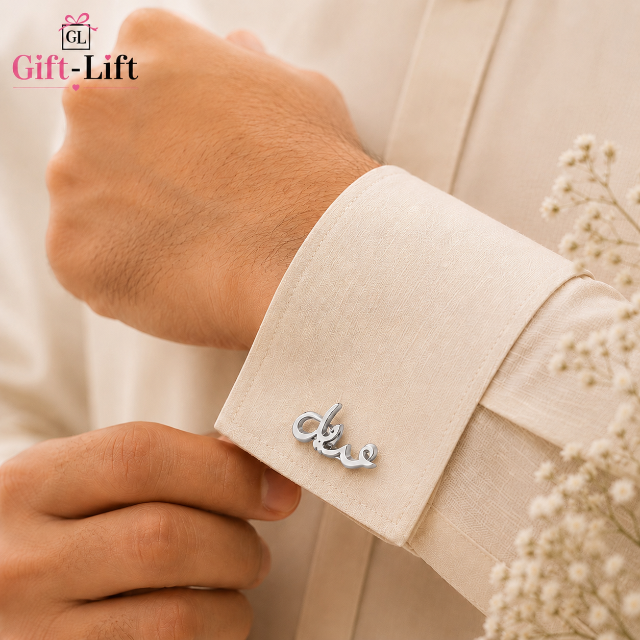 Custom Arabic Name Cufflinks For Men