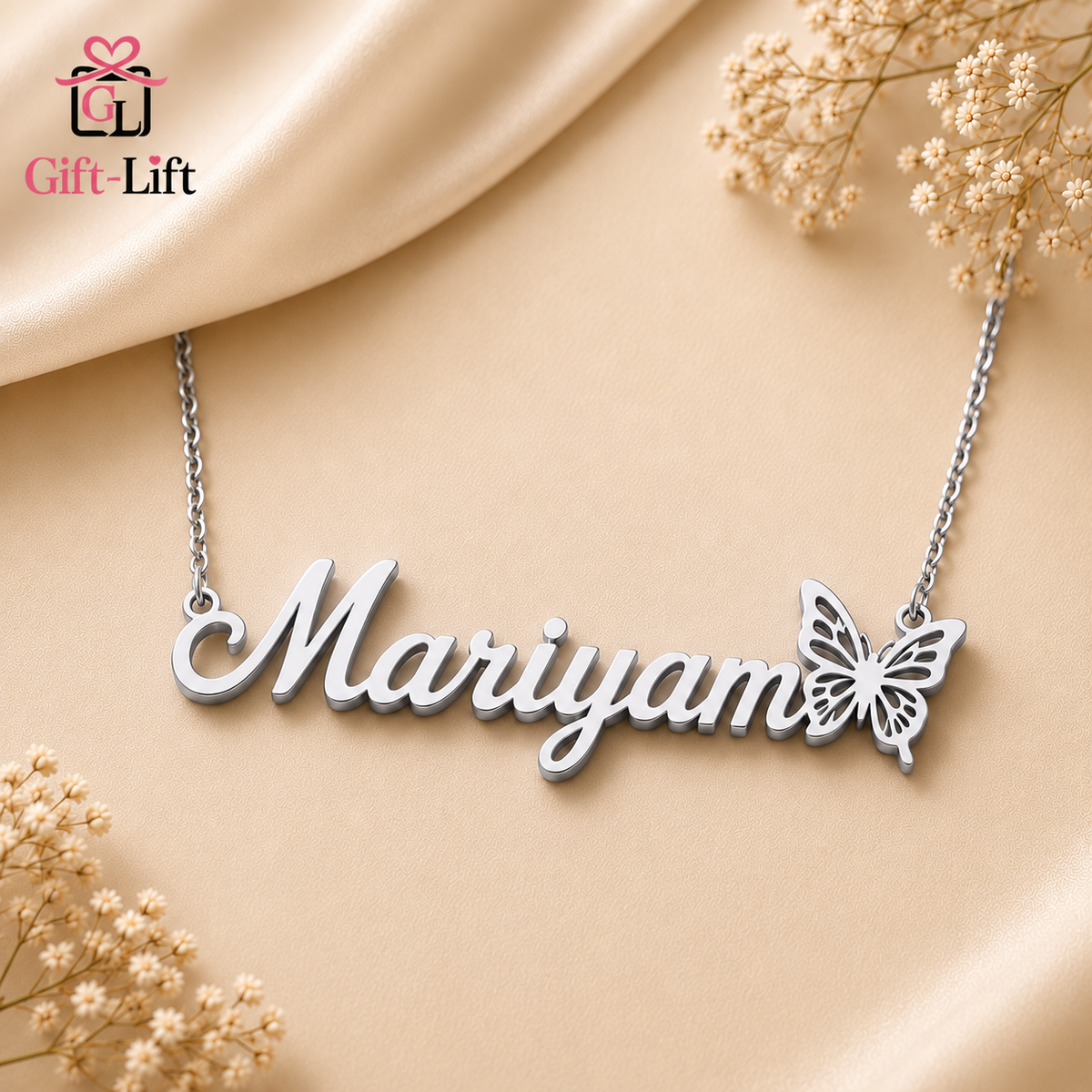 Personalized Name Necklace with Butterfly Charm 🦋