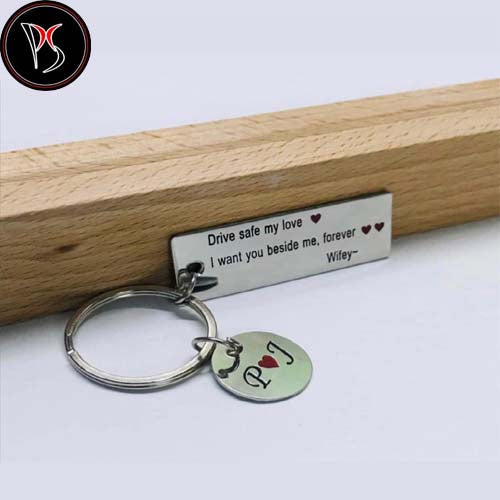 CUSTOMIZE METAL CARD KEYCHAIN WITH BOX PACKING (PERFECT GIFT TO SEND YOUR FATHER , HUSBAND , FIANCE OR ANY ONE)