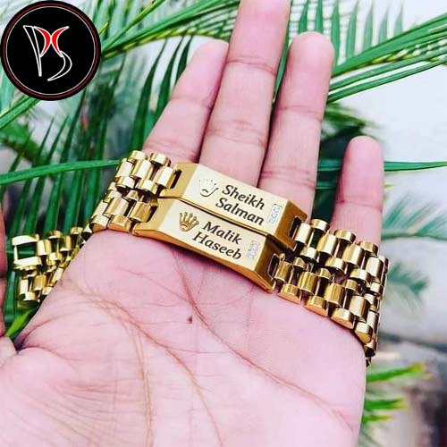 Customized Golden & Silver Rolex Braclet