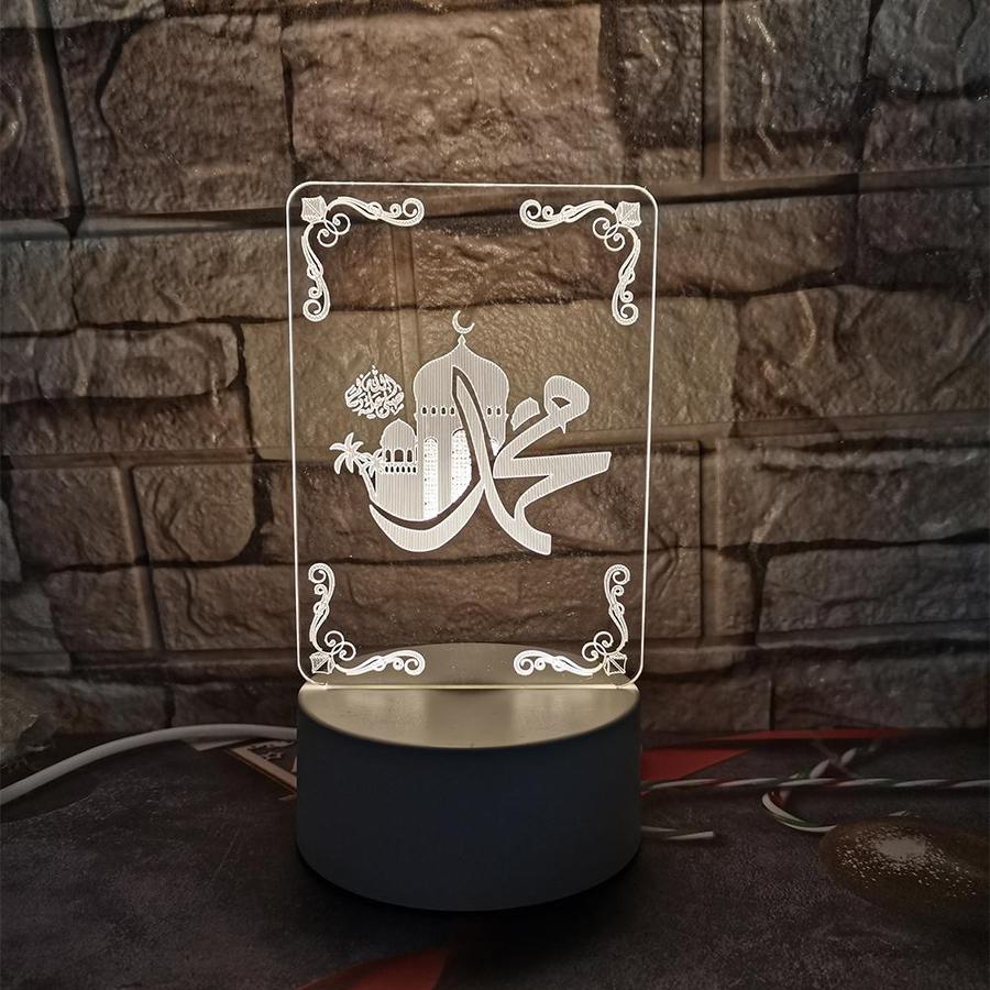 Customize 3D illusion lamp, Night Lamp, Decoration Piece, Customized gifts Golden Color
