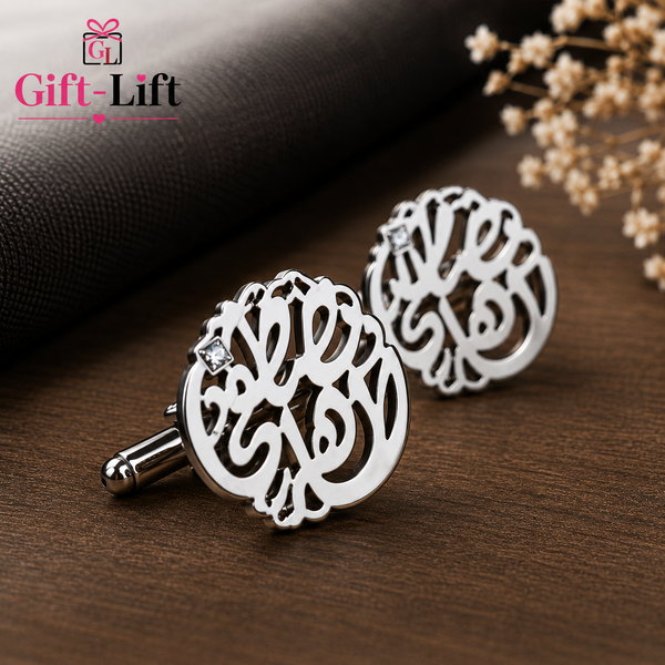 Custom Arabic Calligraphy Name Cufflinks for Men