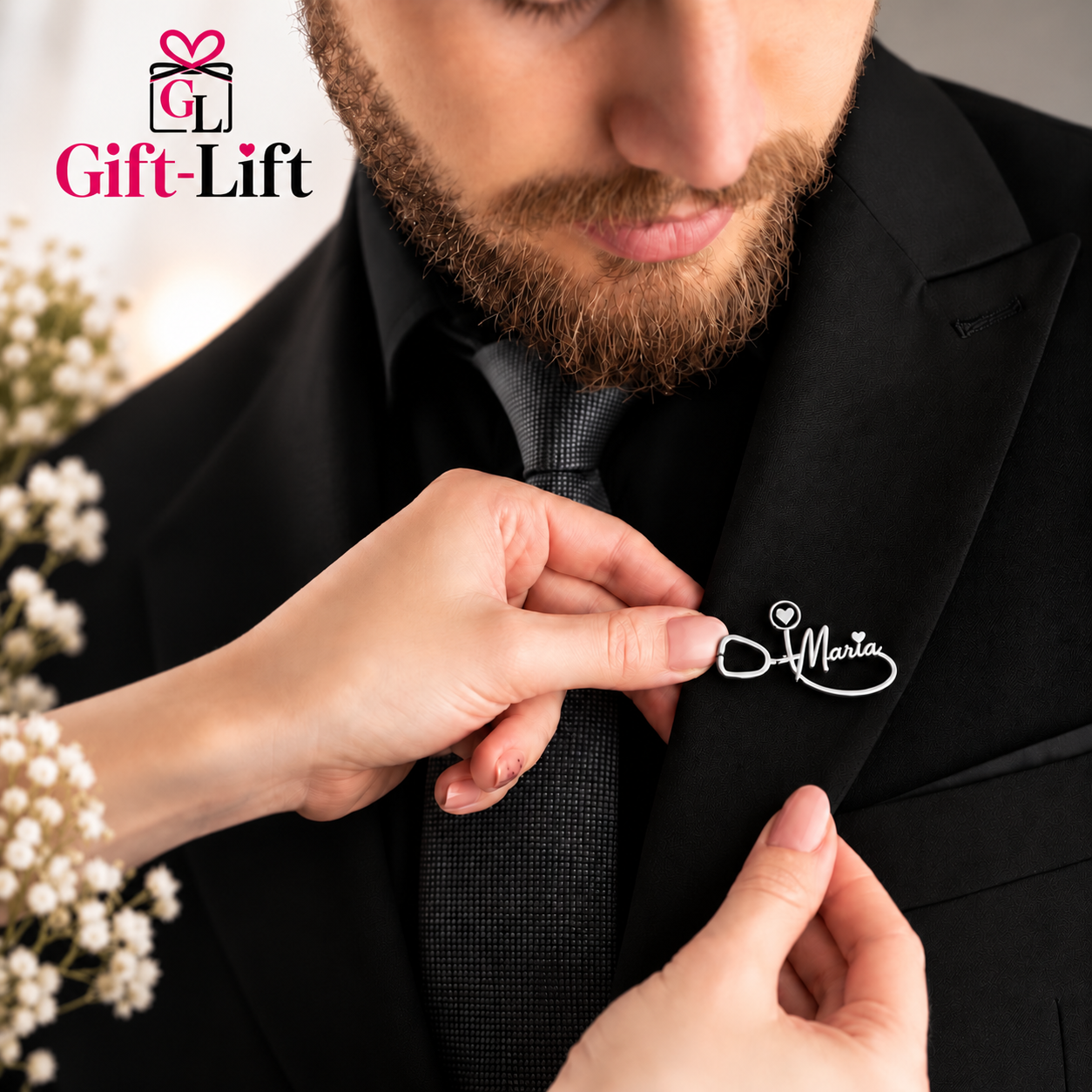 Personalized Stethoscope🩺Name Lapel Pin | Custom Doctor & Medical Lapel Pin
