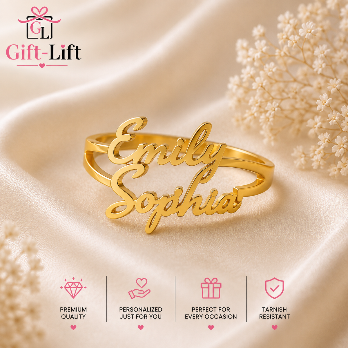 Personalized Double Name Ring 💍